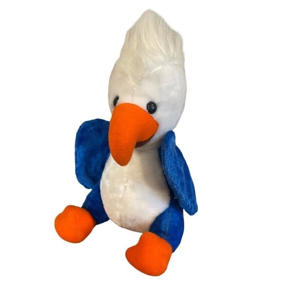 Dan Brechner Blue Bird  L Bird Plush Vintage 15” Stuffed Animal Korea  Toy - Picture 1 of 8